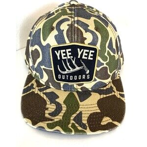 YEE YEE Snapback Hat Mens Camo Hunting Fishing Apparel